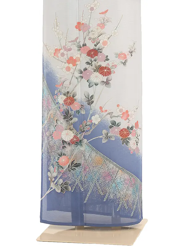 (絽)夏訪問着 E081 渋水色/梅菊