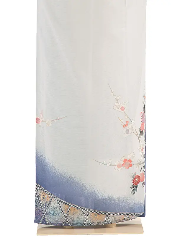 (絽)夏訪問着 E081 渋水色/梅菊