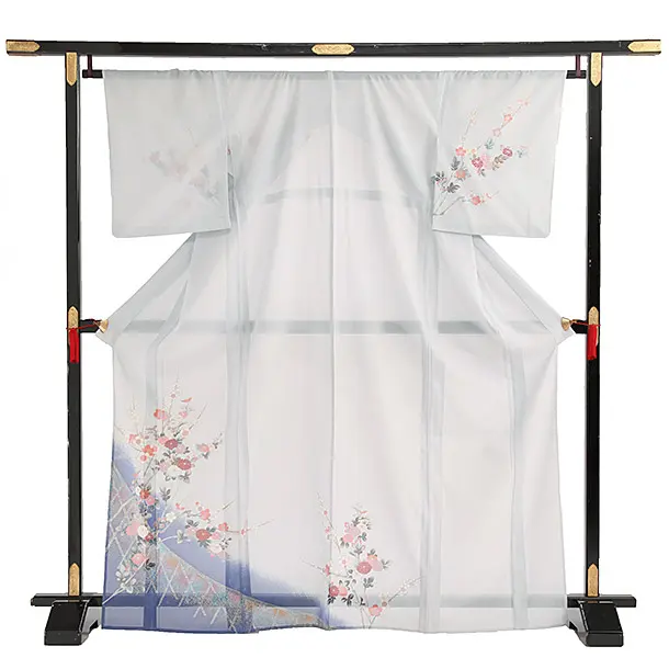 (絽)夏訪問着 E081 渋水色/梅菊