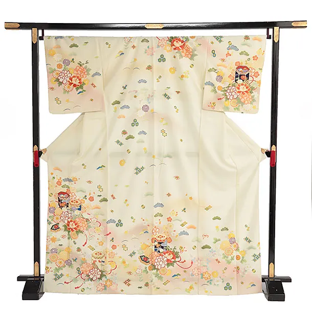 訪問着レンタル E101 JAPAN STYLE／クリーム 貝桶牡丹