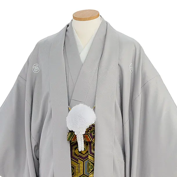 卒業式成人式袴ﾚﾝﾀﾙ148ｸﾞﾚｰ紋付×ｺﾞｰﾙﾄﾞ亀