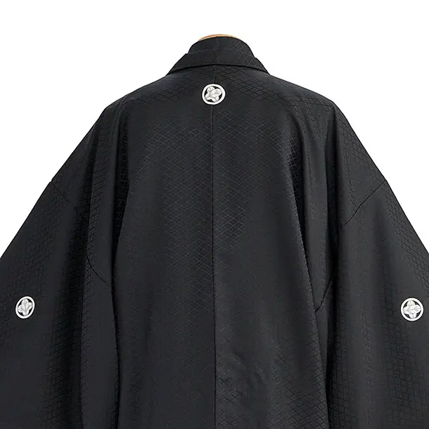 卒業式成人式袴ﾚﾝﾀﾙ154黒紋付×ｺﾞｰﾙﾄﾞﾀﾞｲﾔ