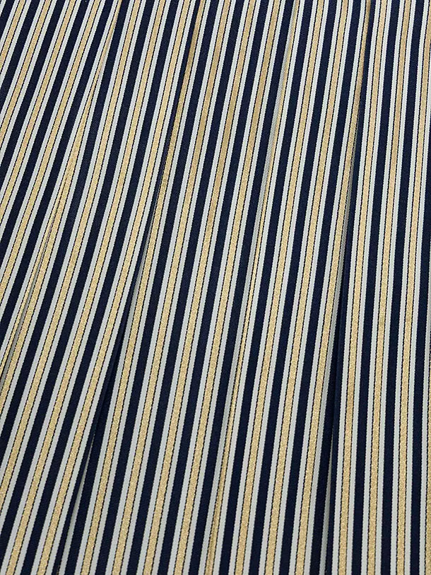 卒業式成人式袴レンタル 0273 紺 武田菱金紋／濃紺白金縞袴