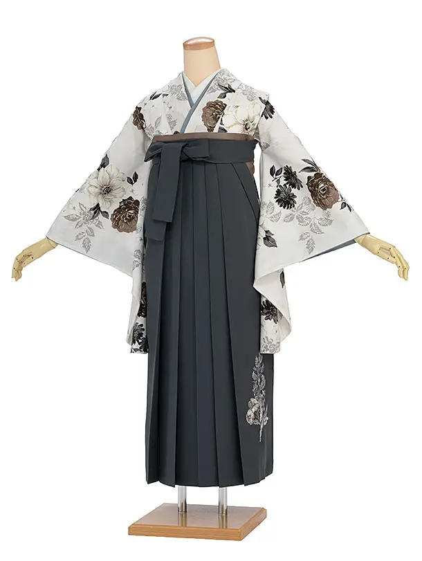 卒業式 1237 JILL STUART／白 くちなし／ブルーグレー鈴蘭刺繍袴