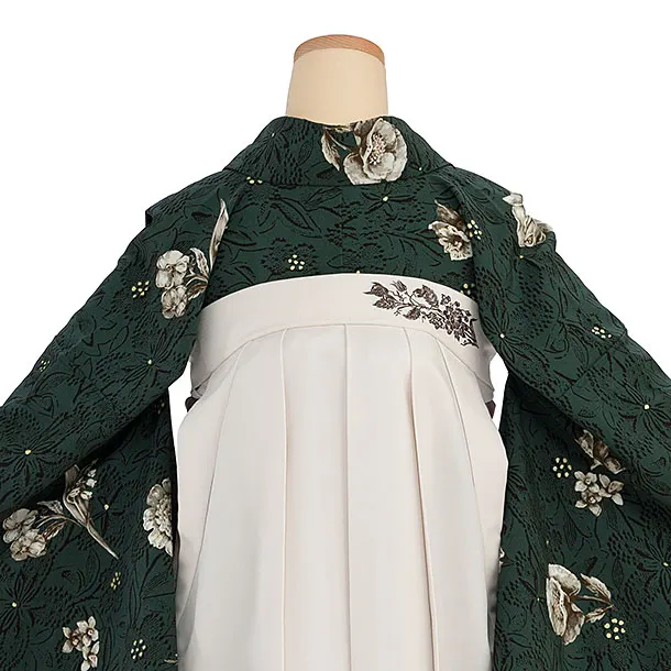 卒業袴1239 JILL STUART／緑 フルール／オフホワイト 鈴蘭刺繍袴