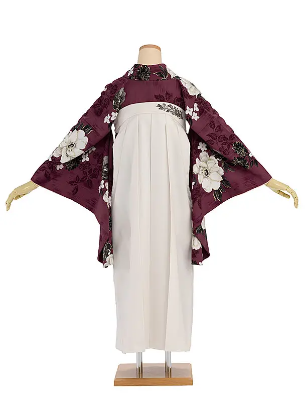 卒業袴1242JILLSTUART／バーガンディくちなし／オフホワイト鈴蘭刺繍袴