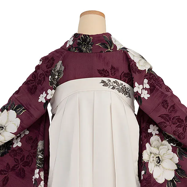 卒業袴1242JILLSTUART／バーガンディくちなし／オフホワイト鈴蘭刺繍袴