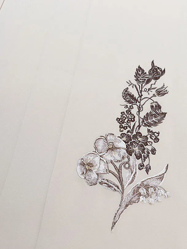 卒業袴1242JILLSTUART／バーガンディくちなし／オフホワイト鈴蘭刺繍袴