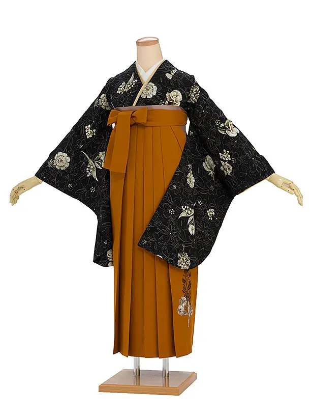 卒業袴1246 JILL STUART／黒 フルール／テラコッタ 鈴蘭刺繍袴