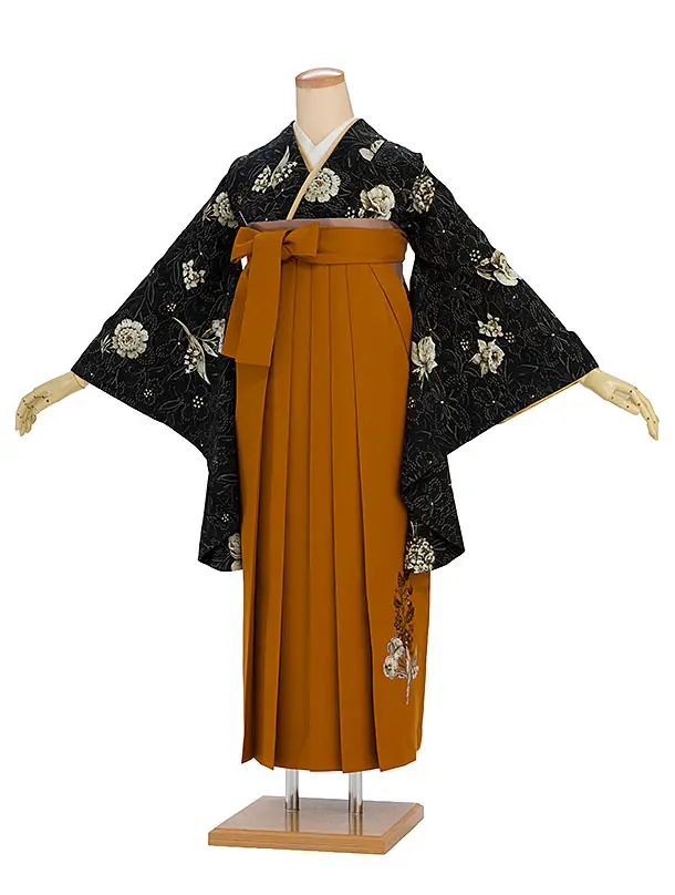 卒業袴1246 JILL STUART／黒 フルール／テラコッタ 鈴蘭刺繍袴