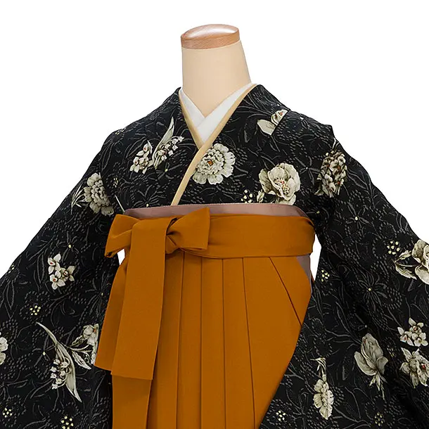 卒業袴1246 JILL STUART／黒 フルール／テラコッタ 鈴蘭刺繍袴