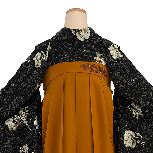 卒業袴1246 JILL STUART／黒 フルール／テラコッタ 鈴蘭刺繍袴