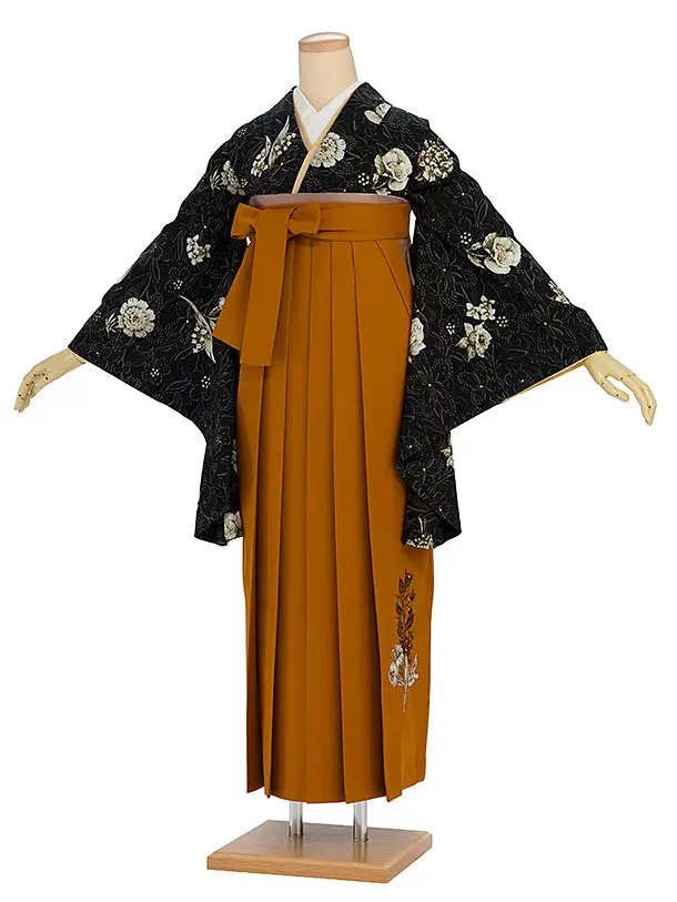 卒業袴1247 JILL STUART／黒 フルール／テラコッタ 鈴蘭刺繍袴