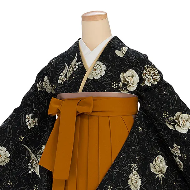 卒業袴1247 JILL STUART／黒 フルール／テラコッタ 鈴蘭刺繍袴