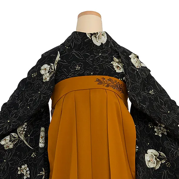 卒業袴1247 JILL STUART／黒 フルール／テラコッタ 鈴蘭刺繍袴