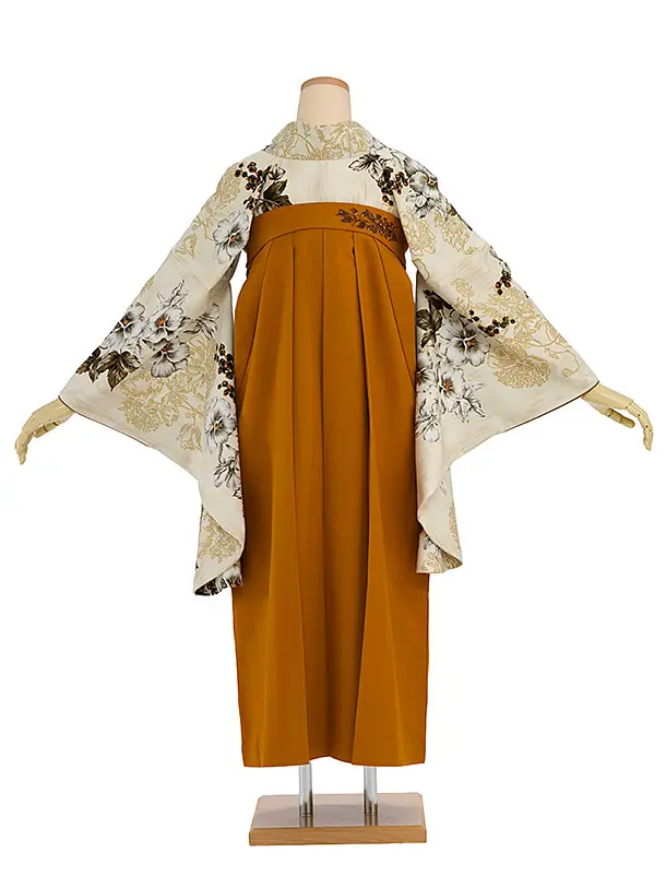 卒業袴1249 JILL STUART／ベージュ パンジー／テラコッタ鈴蘭刺繍袴