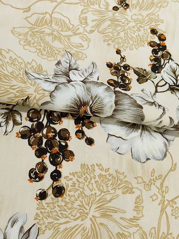 卒業袴1249 JILL STUART／ベージュ パンジー／テラコッタ鈴蘭刺繍袴