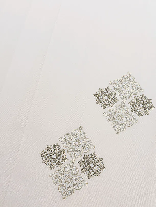 卒業式女性袴 1278 Kansai／グレー 牡丹菊／オフホワイト袴