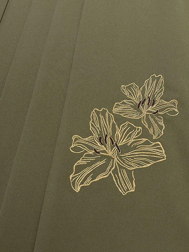 卒業式女性袴 1287 Sugar Kei／ベージュ ゆり／カーキ袴