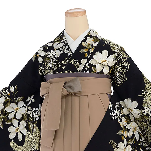 卒業式女性袴 1289 Sugar Kei／濃紺 ゆり／モカブラウン袴