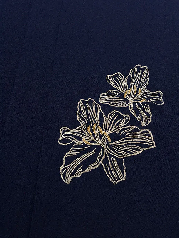 卒業式女性袴 1301 Sugar Kei／濃紺 ゆり／ネイビー袴