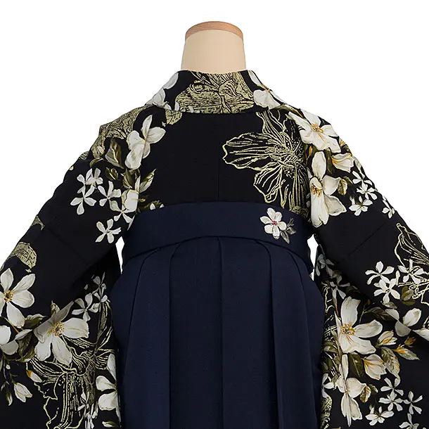 卒業式女性袴 1302 Sugar Kei／濃紺 ゆり／ネイビー袴