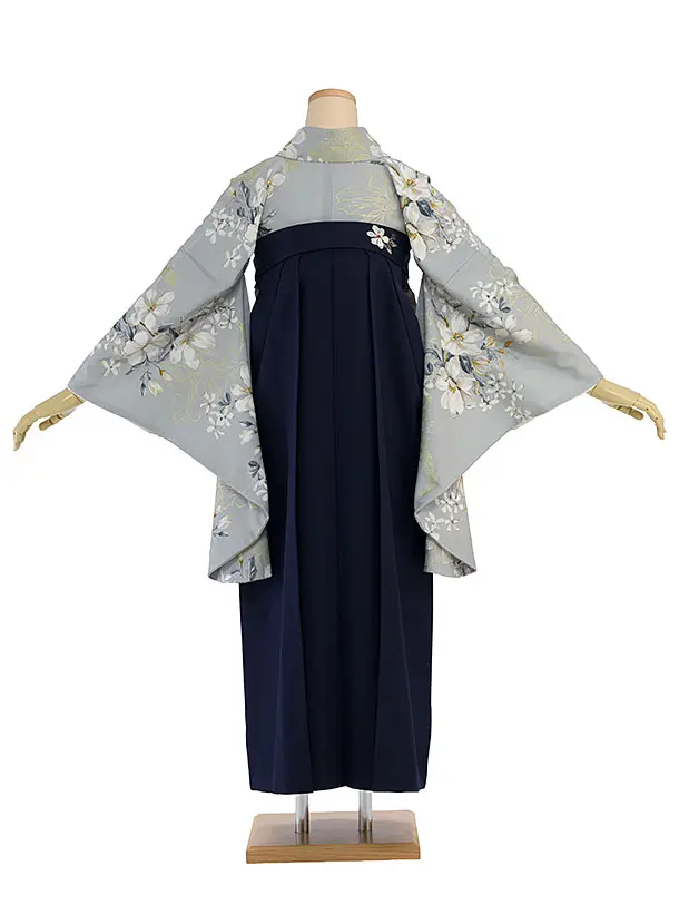 卒業式女性袴 1303 Sugar Kei／グレー ゆり／ネイビー袴