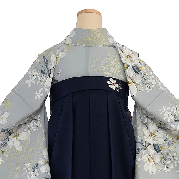 卒業式女性袴 1304 Sugar Kei／グレー ゆり／ネイビー袴