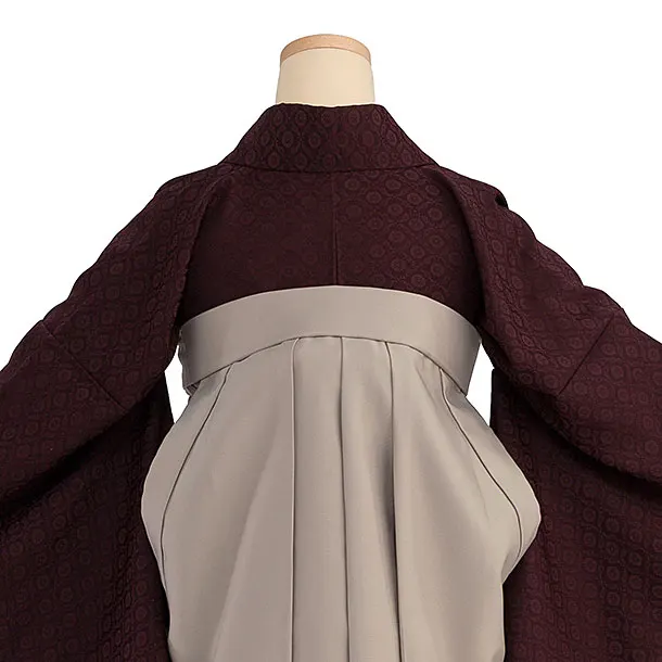 先生,教員向け袴レンタル 1325 赤茶色／ベージュ袴