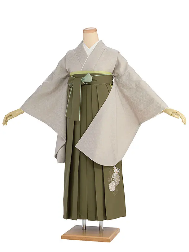先生,教員向け袴レンタル 1330 ベージュ／カーキ袴
