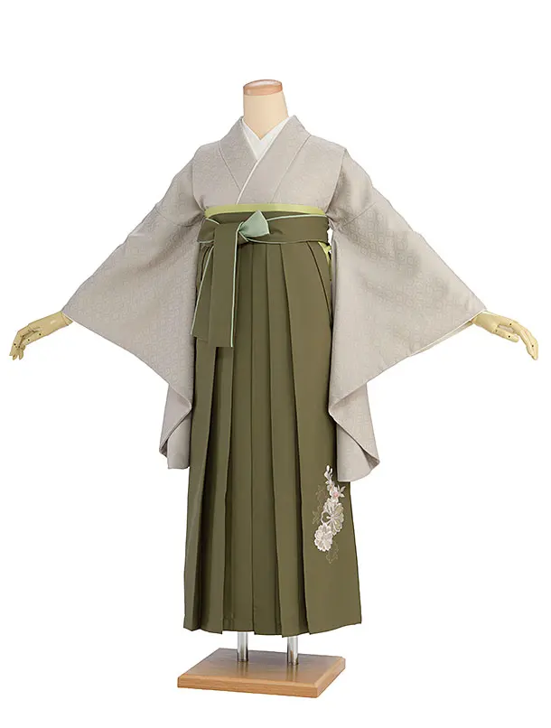 先生,教員向け袴レンタル 1330 ベージュ／カーキ袴
