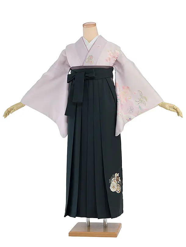 先生,教員向け袴レンタル 1350 薄紫 宝彩道長／深緑 花七宝袴
