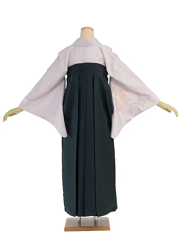 先生,教員向け袴レンタル 1350 薄紫 宝彩道長／深緑 花七宝袴