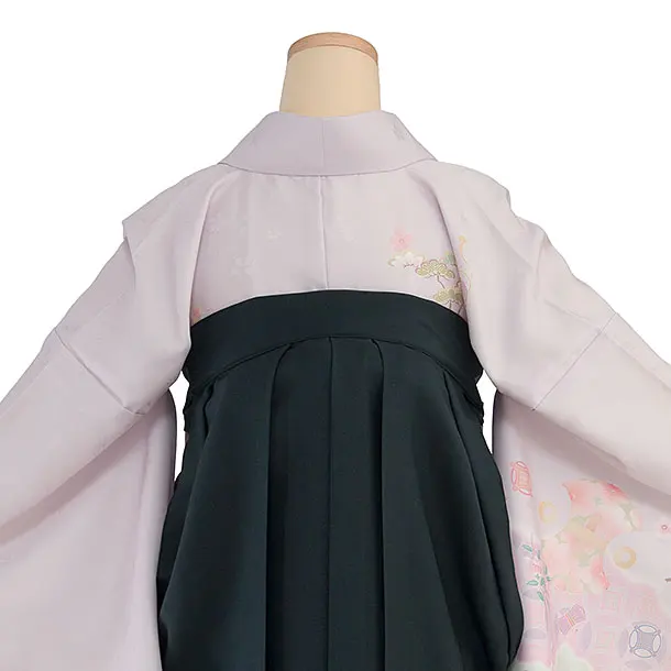 先生,教員向け袴レンタル 1350 薄紫 宝彩道長／深緑 花七宝袴