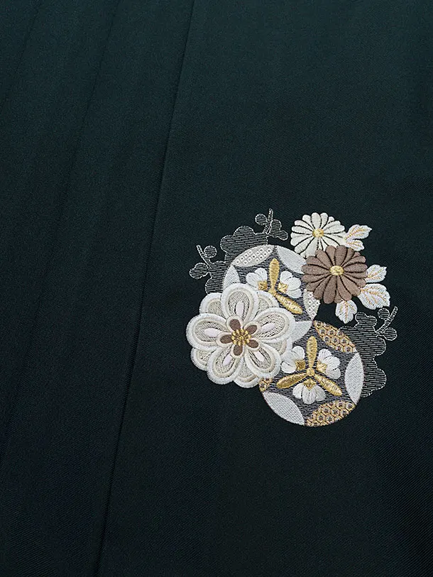 先生,教員向け袴レンタル 1350 薄紫 宝彩道長／深緑 花七宝袴