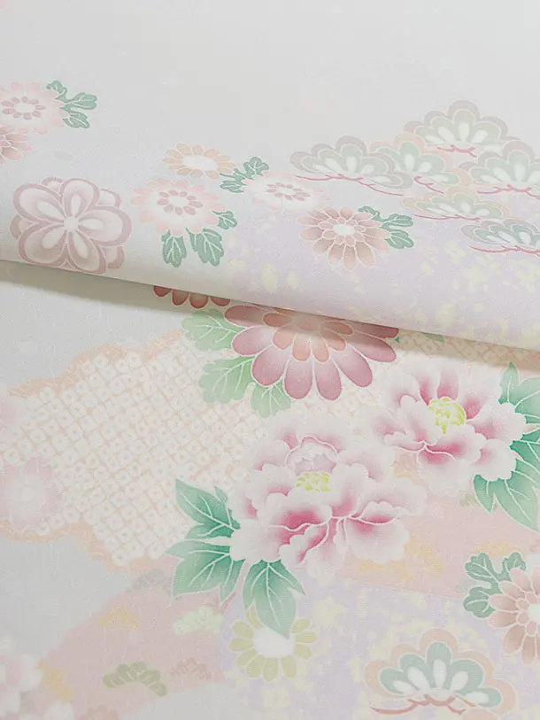 先生,教員向け袴レンタル 1364 淡グレー 秀花瑞祥／紺袴