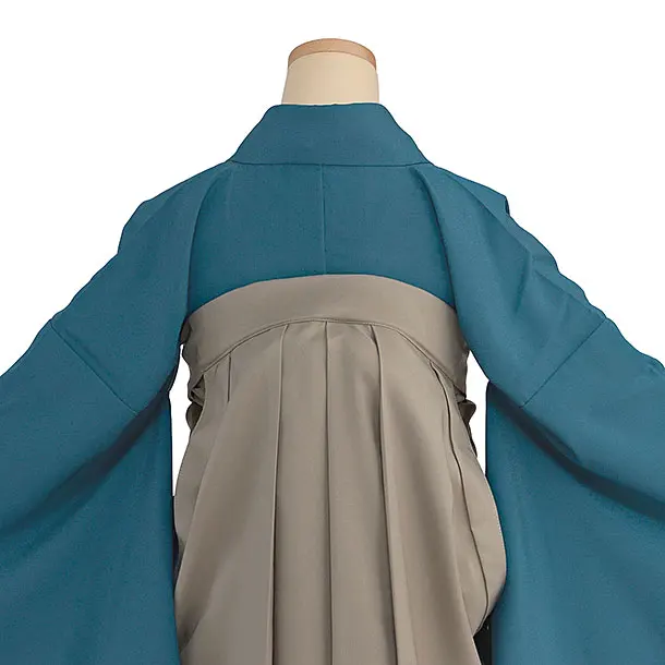先生,教員向け袴レンタル 1377 渋ターコイズ／ベージュ袴