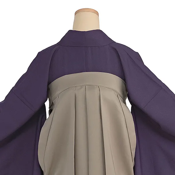 先生,教員向け袴レンタル 1379 パープル／ベージュ袴