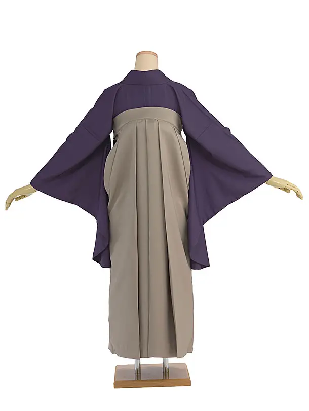 先生,教員向け袴レンタル 1380 パープル／ベージュ袴