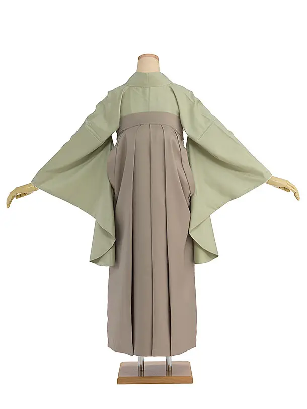 先生,教員向け袴レンタル 1384 薄黄緑／ベージュ袴