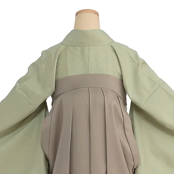 先生,教員向け袴レンタル 1384 薄黄緑／ベージュ袴