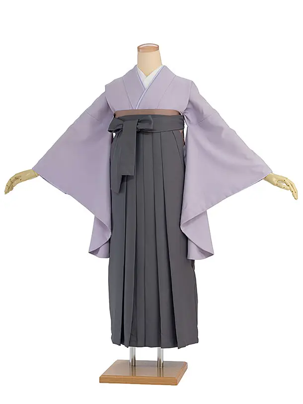 先生,教員向け袴レンタル 1387 ラベンダー／グレー袴