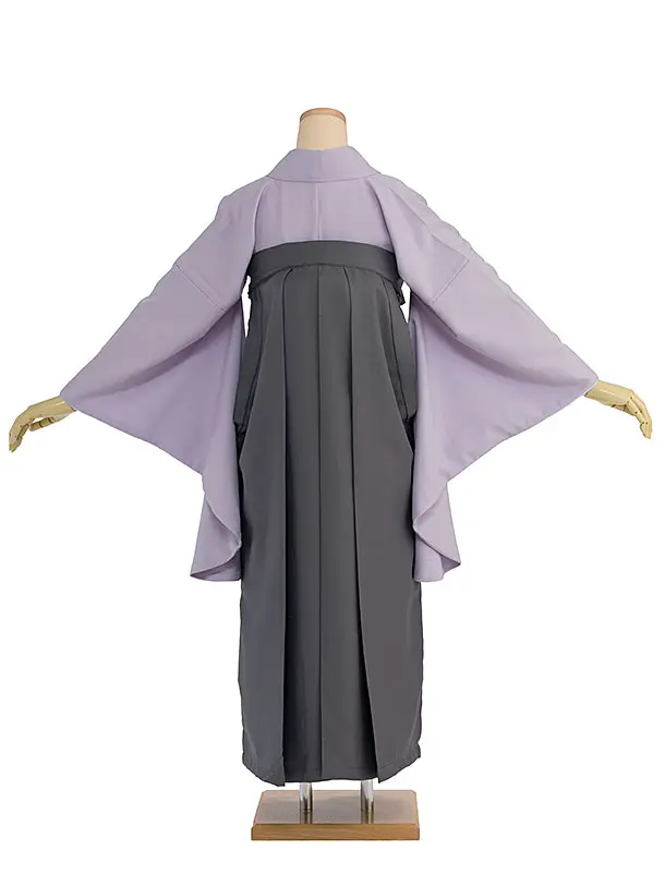 先生,教員向け袴レンタル 1387 ラベンダー／グレー袴