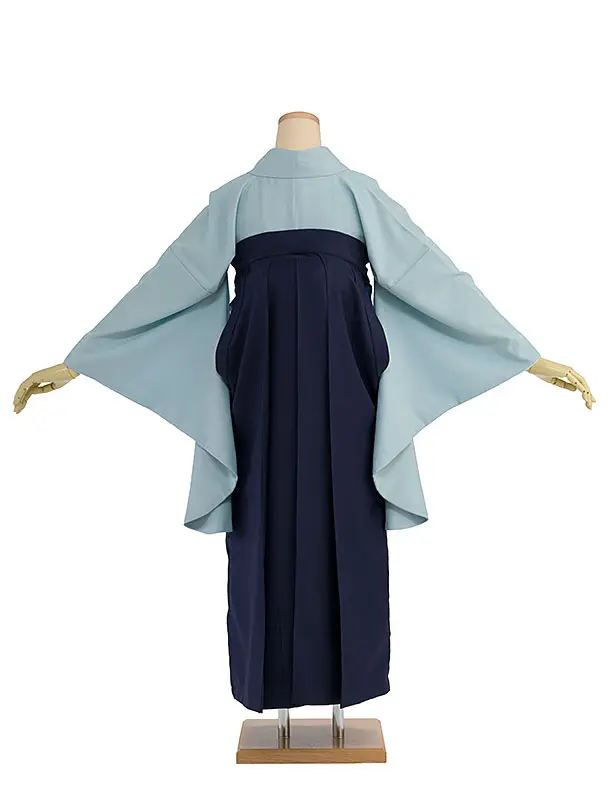 先生,教員向け袴レンタル 1393 水色／紺袴