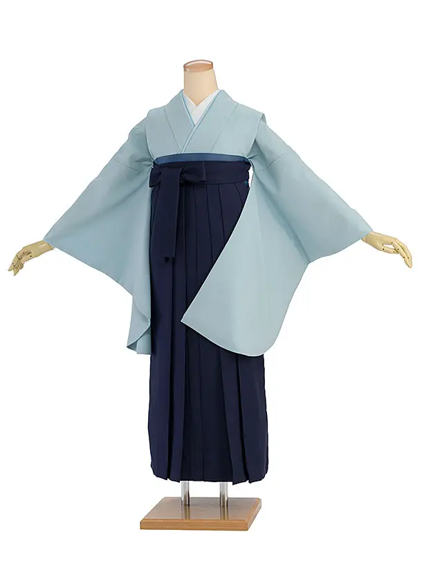 先生,教員向け袴レンタル 1394 水色／紺袴