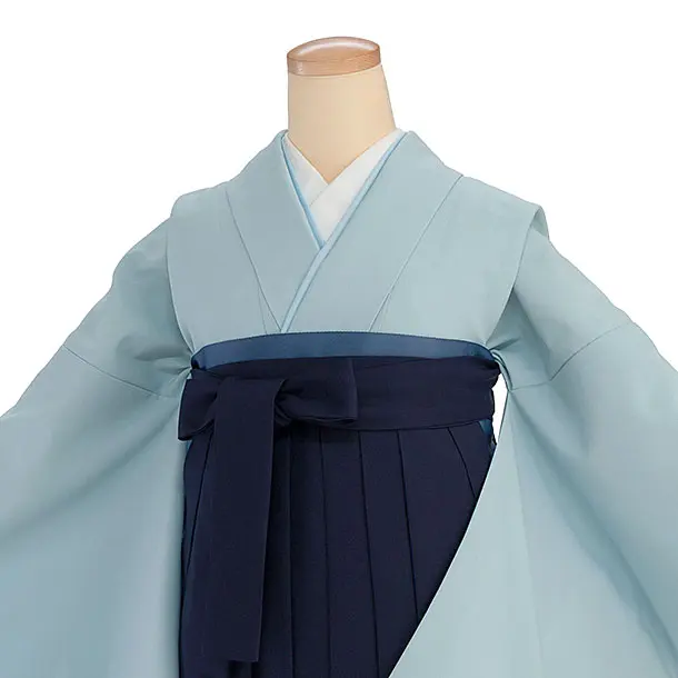 先生,教員向け袴レンタル 1394 水色／紺袴
