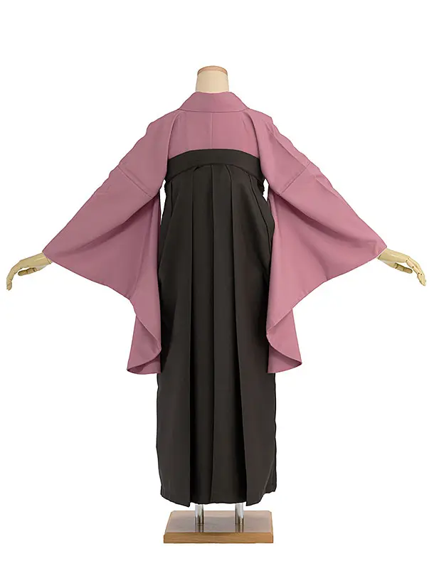 先生,教員向け袴レンタル 1395 くすみピンクパープル／チャコール袴