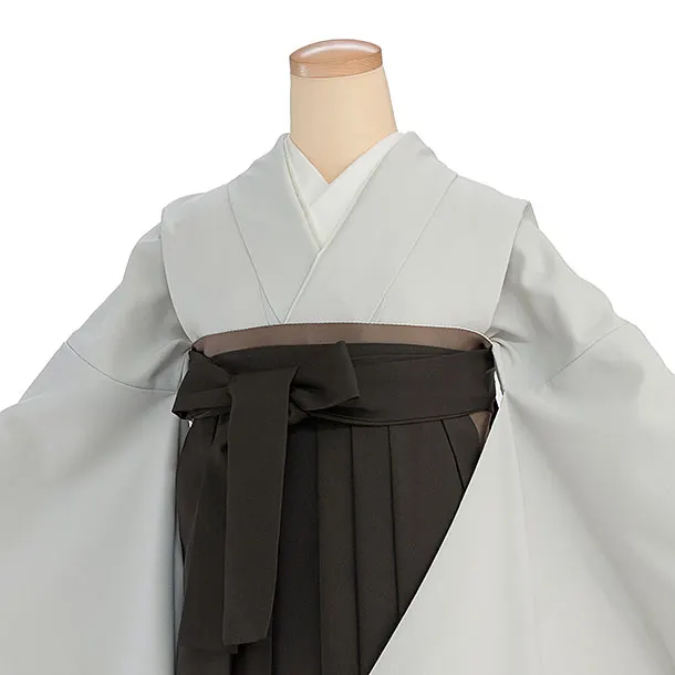 先生,教員向け袴レンタル 1401 淡グレー／チャコール袴