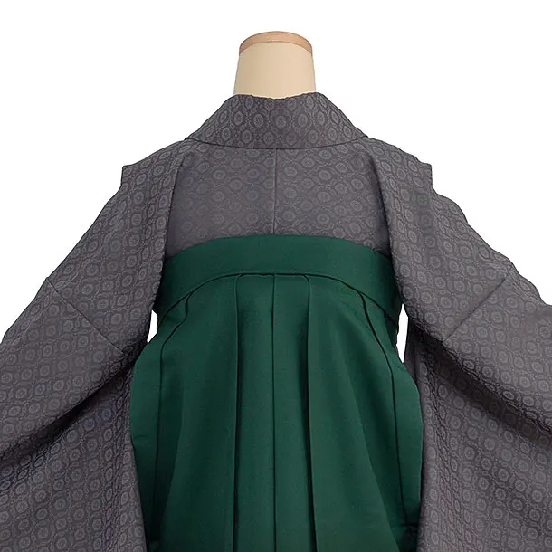 先生,教員向け袴レンタル 1406 グレー／グリーンぼかし袴