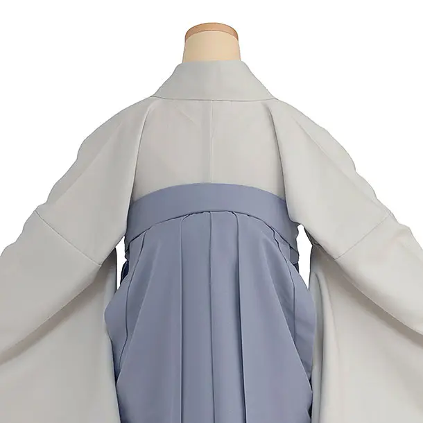 先生,教員向け袴レンタル 1414 グレー／青藤色袴